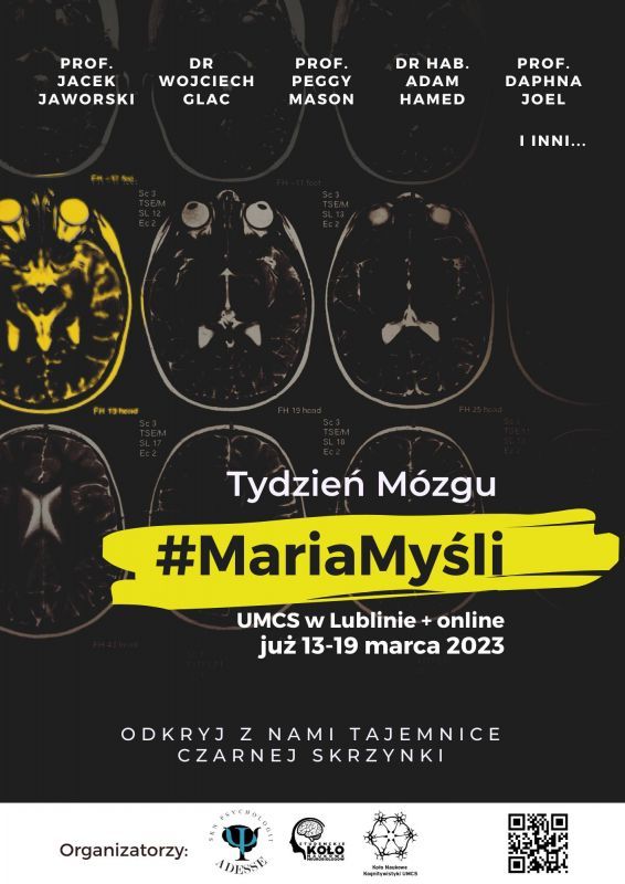 11-17.03.2024 r. – Tydzień Mózgu 2024 #MariaMyśli na UMCS